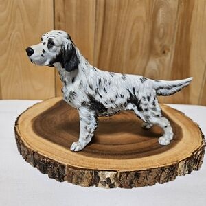 Andrea by Sadek English Setter (white & black spots) Figurine Statue 8.5"